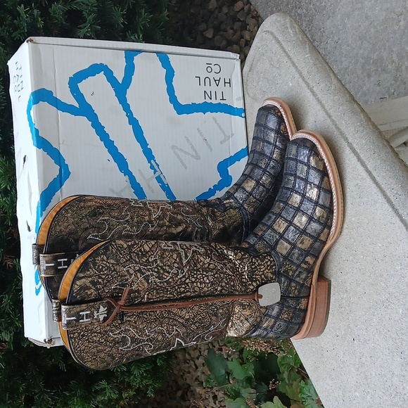 Tin Haul Gal's Meow Siamese CatWestern Boots Sz 8.5 NWT